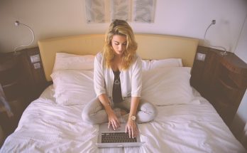 Girl Working On Site to earn money